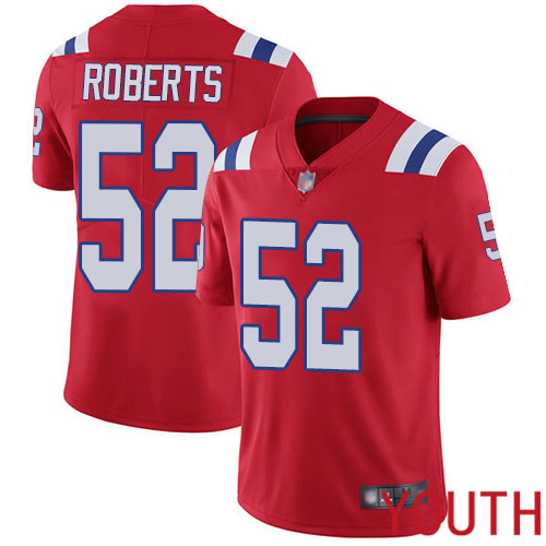 New England Patriots Football #52 Vapor Limited Red Youth Elandon Roberts Alternate NFL Jersey->youth nfl jersey->Youth Jersey